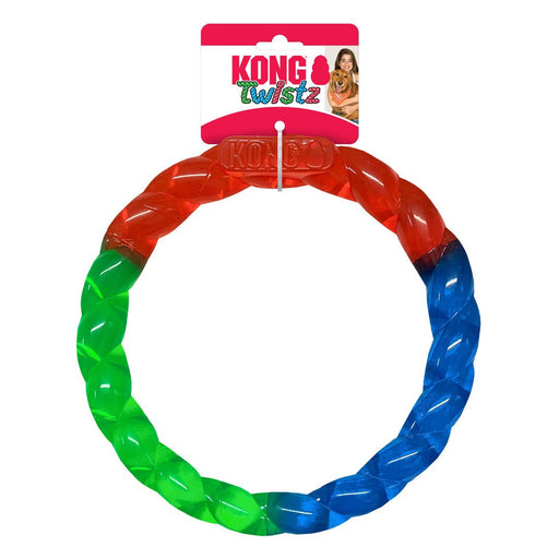 KONG Twistz Ring Dog Toy Multi - Color 1ea/LG - Petsplace.store