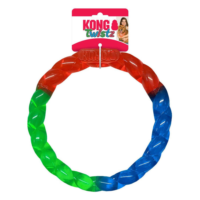 KONG Twistz Ring Dog Toy Multi - Color 1ea/LG - Petsplace.store