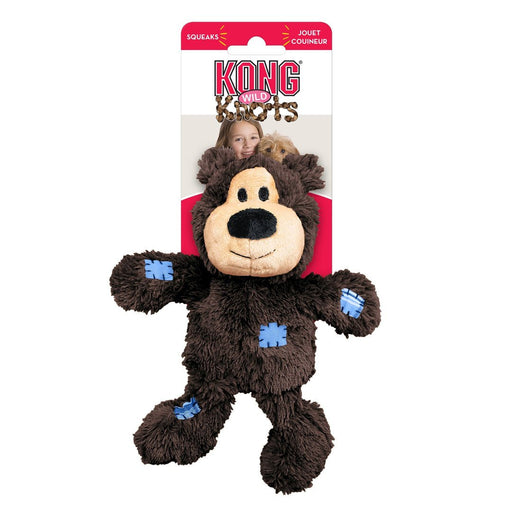 KONG Wild Knots Bear Dog Toy Assorted 1ea/SM/MD - Petsplace.store