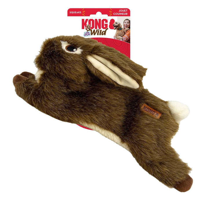 KONG Wild Low Stuff Creatures Dog Toy Rabbit 1ea/MD - Petsplace.store