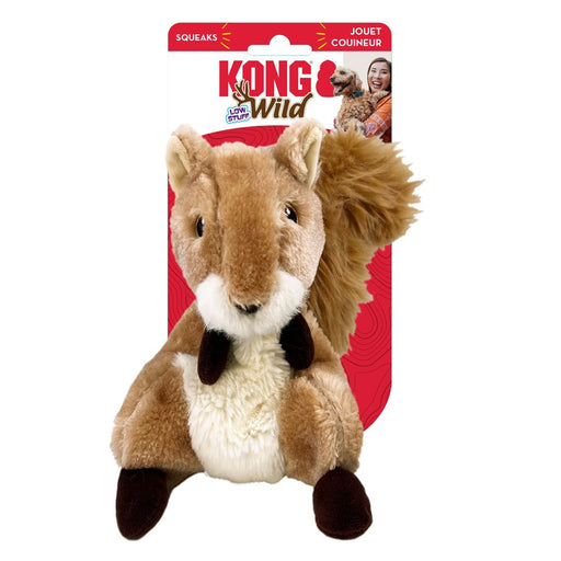 KONG Wild Low Stuff Creatures Dog Toy Squirrel 1ea/MD - Petsplace.store