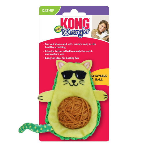 KONG Wrangler Avocato Cat Toy 1ea - Petsplace.store