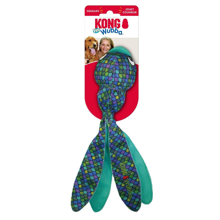 KONG Wubba Finz Dog Toy Blue 1ea/SM - Petsplace.store