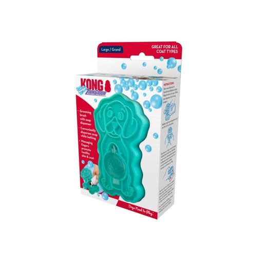 KONG ZoomGroom Bubbles Rubber Dog Grooming Brush 1ea/LG - Petsplace.store