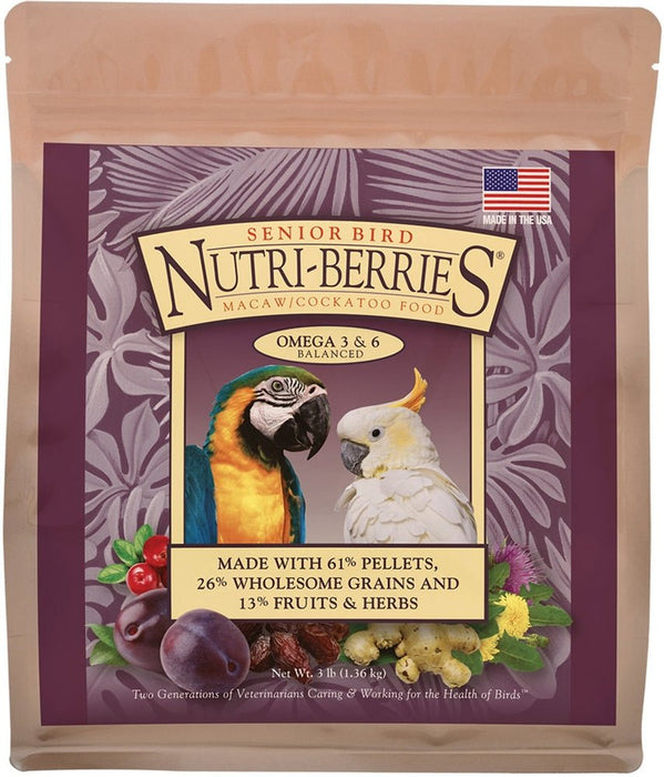 Lafeber Company Senior Bird Nutri - Berries Macaw & Cockatoo Food 1ea/10 oz - Petsplace.store