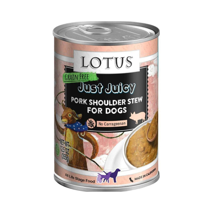 Lotus Dog Grain Free Juicy Pork Shoulder Stew 12.5oz. (Case of 12) - Petsplace.store