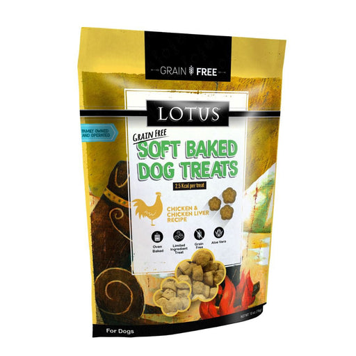 Lotus Dog Soft Baked Grain Free Chicken Liver 10oz. - Petsplace.store