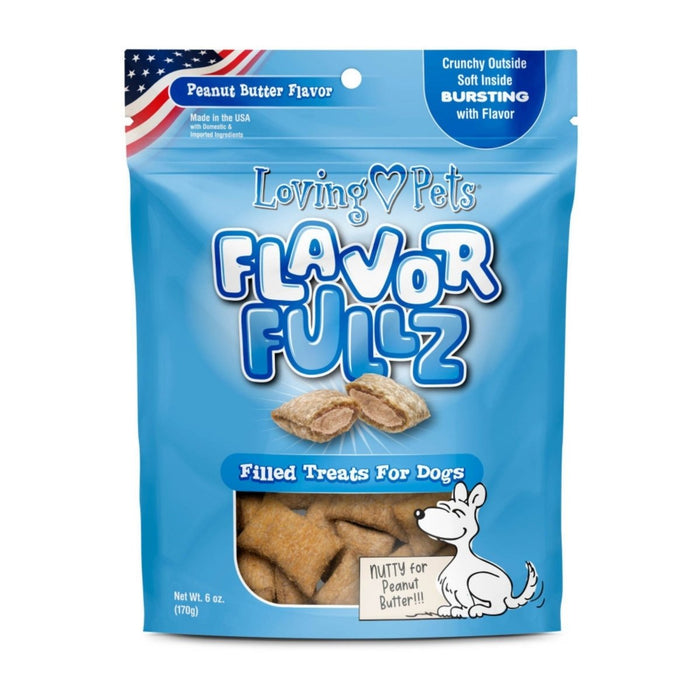 Loving Pets Flavorfullz Filled Dog Treats Peanut Butter, 1ea/6 oz - Petsplace.store