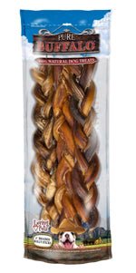 Loving Pets Pure Buffalo Braided Bully Sticks Dog Treat 1ea/9 in, 2 pk - Petsplace.store