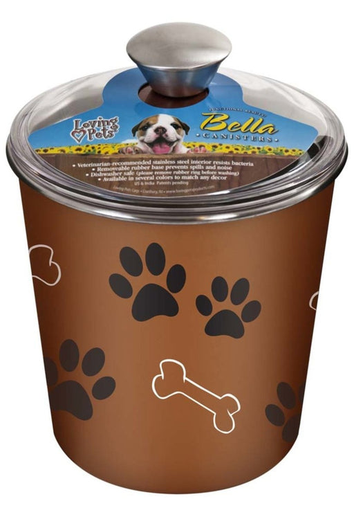 Loving Pets Treat Canister Copper 1ea - Petsplace.store