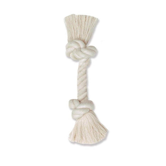 Mammoth Pet Products 100% Cotton Rope Bone Dog Toy White 1ea/16 in, XL - Petsplace.store