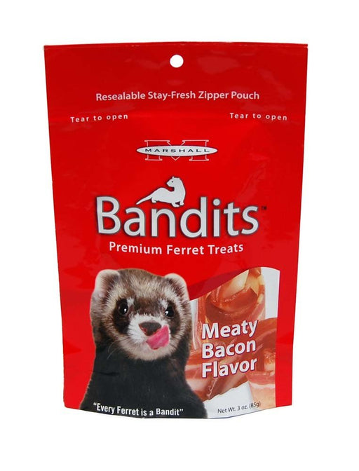 Marshall Pet Products Bandits Ferret Treat Meaty Bacon 1ea/3 oz - Petsplace.store