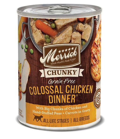 Merrick Dog Chunky Colossal Chicken 12.7oz. (Case of 12) - Petsplace.store