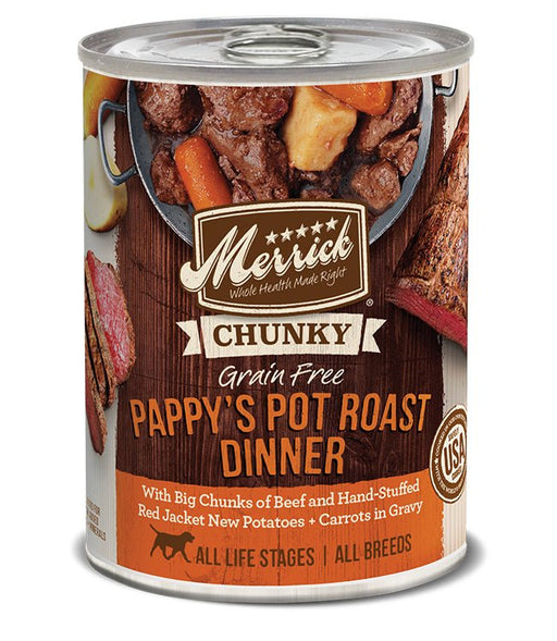 Merrick Dog Chunky Pappy Pot Roast 12.7oz. (Case of 12) - Petsplace.store