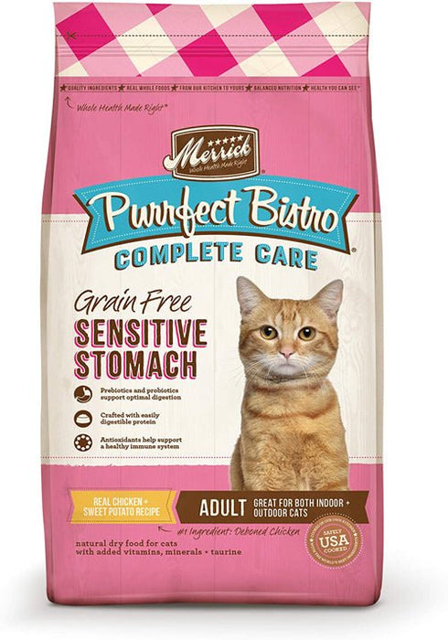 Merrick Purrfect Bistro Complete Care Sensitive Stomach Recipe 4Lb - Petsplace.store