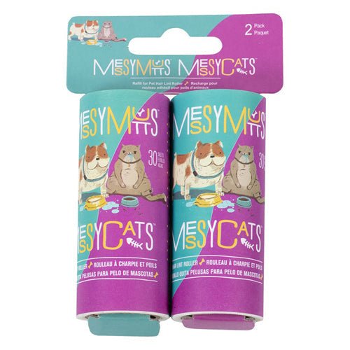 Messy Mutt Dog - Cat Lint Roller Replacement 2Pk - Petsplace.store