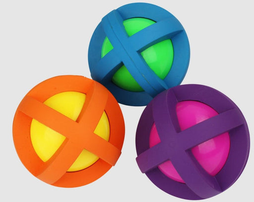 Multipet Boingo Ball Dog Toy Assorted 1ea/3.5 in - Petsplace.store