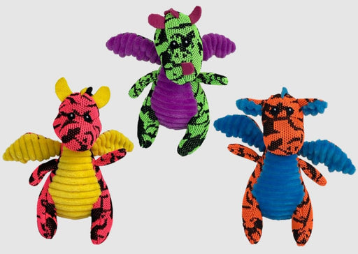 Multipet Dragon Dog Toy Assorted 1ea/5 in - Petsplace.store