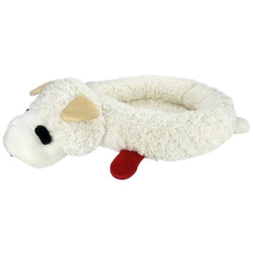 Multipet Lamb Chop Bolster Style Dog Bed 1ea/MD, 27In X 18.5 in - Petsplace.store