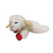 Multipet Lamb Chop Catnip Toy White - Red 4in SM - Petsplace.store