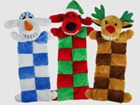 Multipet Loofa Christmas Squeaker Mat Assortment 12 Inch - Petsplace.store