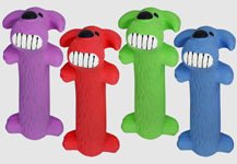 Multipet Loofa Latex Dog Toy Assorted 1ea/6 in - Petsplace.store