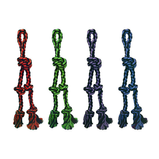 Multipet Nuts for Knots Rope Tug With 2 Danglers Dog Toy Assorted 1ea/20 in, LG - Petsplace.store