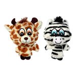 **Multipet Pet Envy Knobby Noggins Safari Print Dog Toy Assorted 1ea/4 in - Petsplace.store