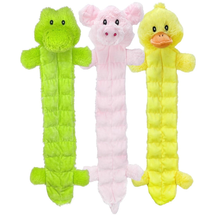 **Multipet Pet Envy Long Squeaker Mat Dog Toy Assorted 1ea/25 in - Petsplace.store