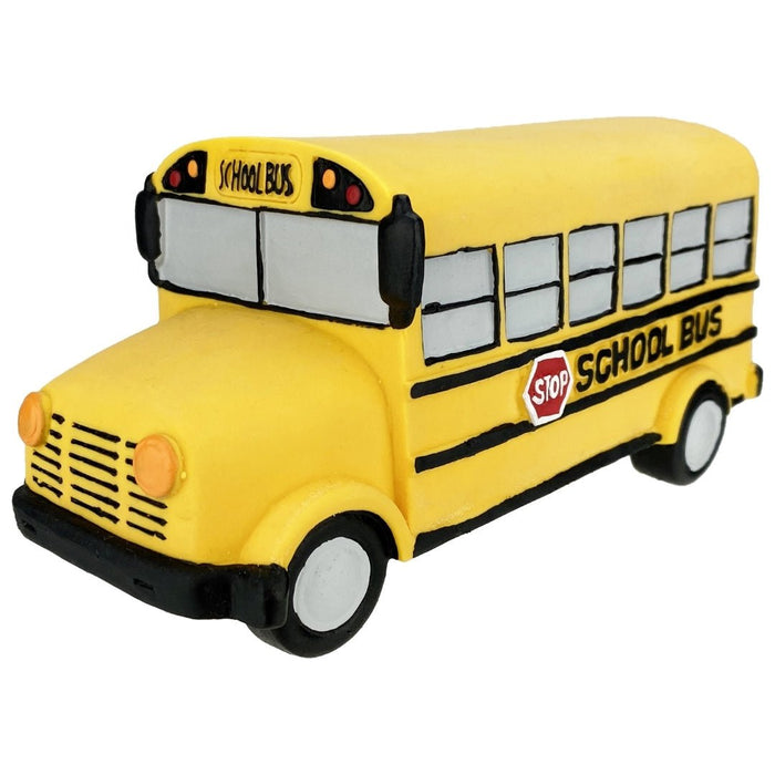 Multipet School Bus Latex Dog Toy, 7" - Petsplace.store