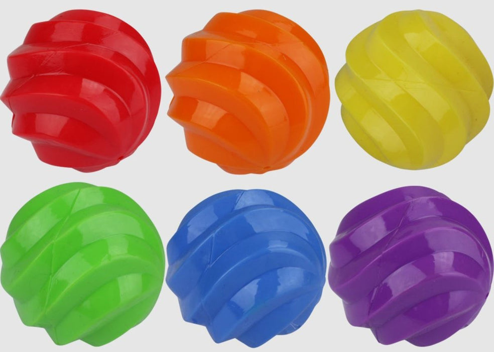 Multipet Spiral Balls Ball(Assorted) 4 Inch - Petsplace.store