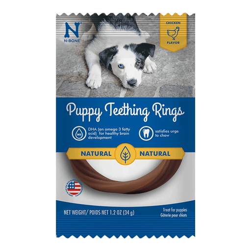 N - Bone Puppy Teething Rings Chicken 1ea/1.2 oz, Single - Petsplace.store