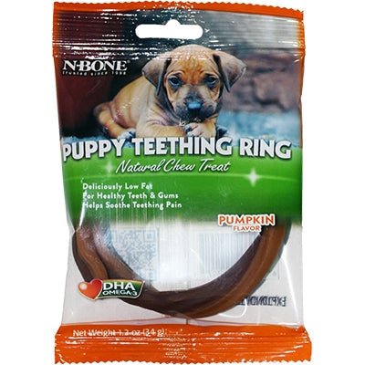 N - Bone Puppy Teething Rings Pumpkin 1ea/1.2 oz, Single - Petsplace.store