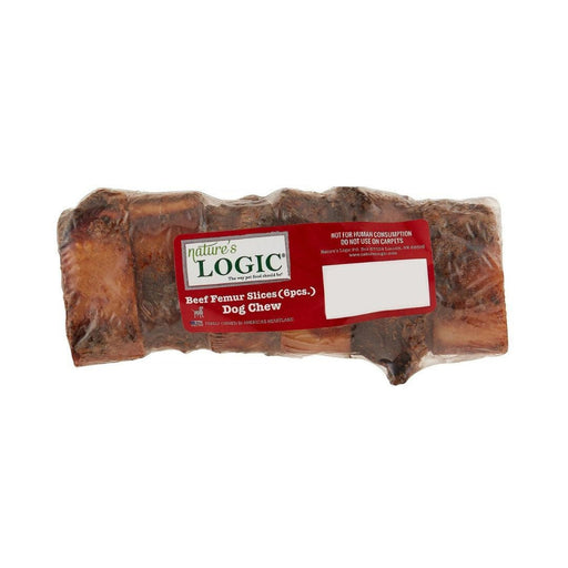 Natures Logic Dog Sliced Beef Femur 1In 6 Count - Petsplace.store