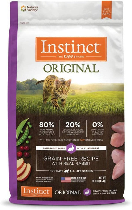 Natures Variety Instinct Cat Original Rabbit 10Lb Grainfree - Petsplace.store