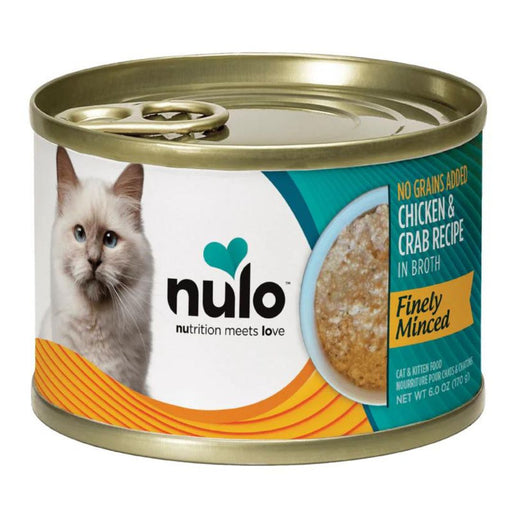 Nulo Cat Finely Minced Grain Free Chicken & Crab 6Oz - Petsplace.store