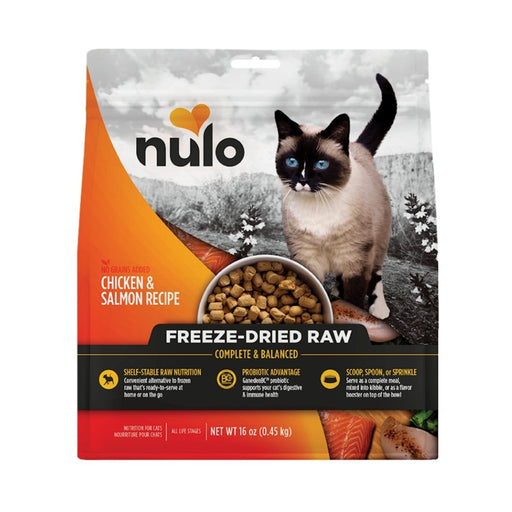 Nulo Cat Freeze - Dried Raw Grain Free Chicken & Salmon 16oz. - Petsplace.store