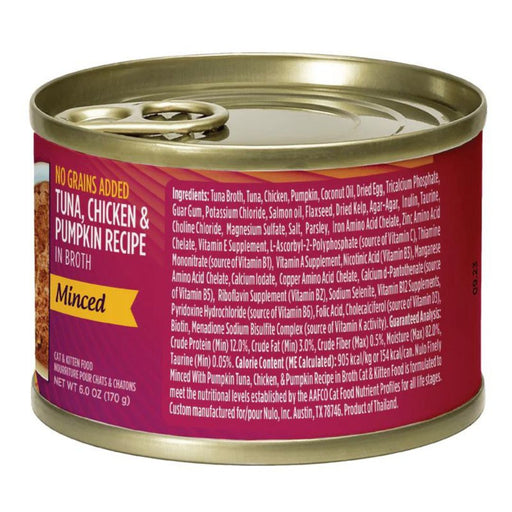 Nulo Cat Minced Grain Free Tuna With Pumpkin 6Oz - Petsplace.store