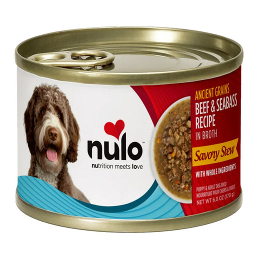 Nulo Dog Ancient Grains Stew Beef And Seabass 6Oz - Petsplace.store