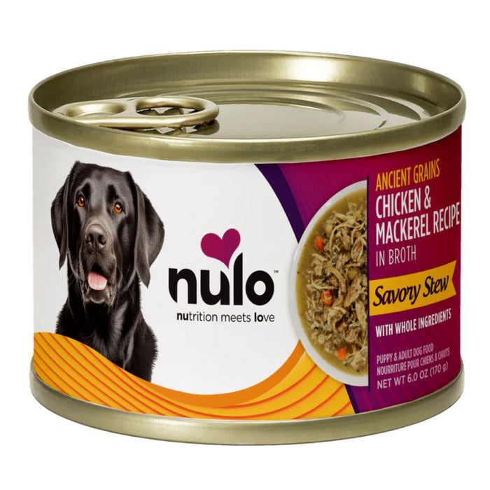 Nulo Dog Ancient Grains Stew Chicken And Mackerel 6Oz - Petsplace.store