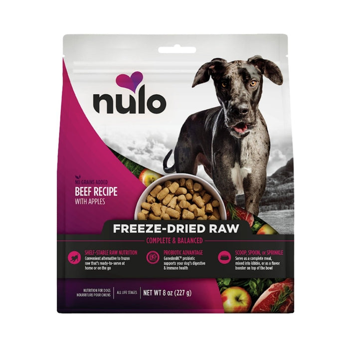 Nulo Dog Freeze - Dried Raw Grain Free Beef & Apples 8oz. - Petsplace.store