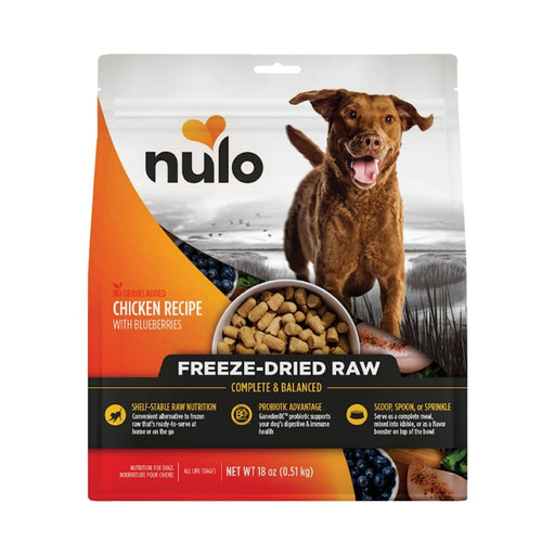 Nulo Dog Freeze - Dried Raw Grain Free Chicken & Blueberries 18oz. - Petsplace.store