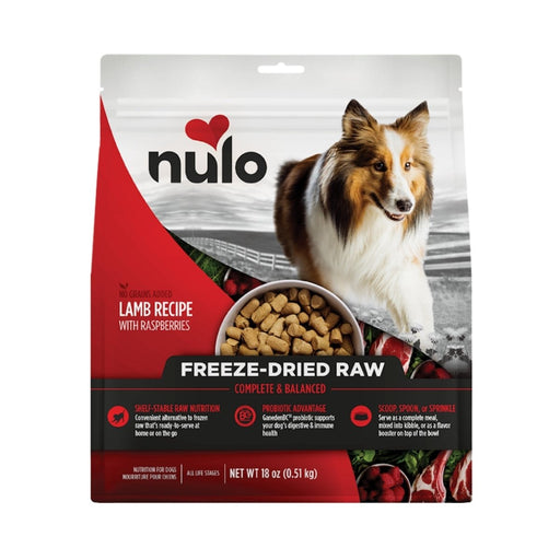 Nulo Dog Freeze - Dried Raw Grain Free Lamb & Raspberries 18oz. - Petsplace.store