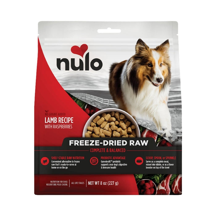 Nulo Dog Freeze - Dried Raw Grain Free Lamb & Raspberries 8oz. - Petsplace.store