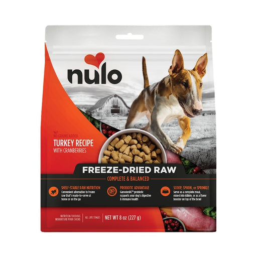 Nulo Dog Freeze - Dried Raw Grain Free Turkey & Cranberries 8oz. - Petsplace.store