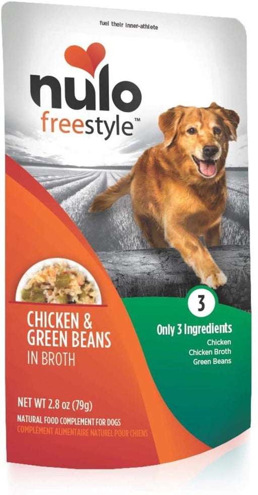 Nulo Freestyle Dog Food Topper Chicken & Green Beans in Broth 2.8oz. (Case of 24) - Petsplace.store