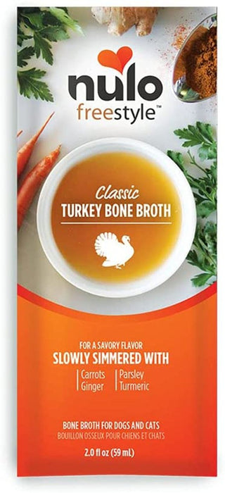 Nulo Freestyle Dog Food Topper Classic Turkey Bone Broth 2oz. (Case of 24) - Petsplace.store