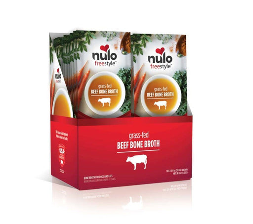 Nulo Freestyle Dog Food Topper Grass - Fed Beef Bone Broth 2oz. (Case of 24) - Petsplace.store