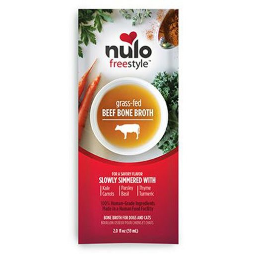 Nulo Freestyle Dog Food Topper Grass - Fed Beef Bone Broth 2oz. (Case of 24) - Petsplace.store