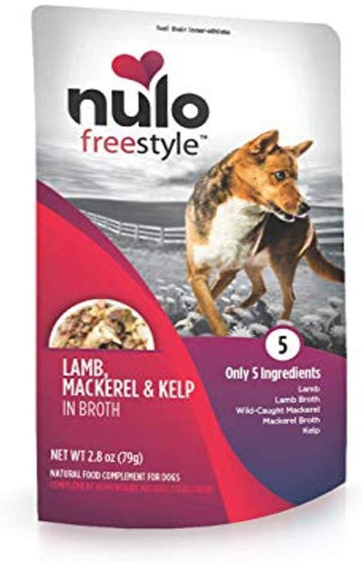 Nulo Freestyle Dog Food Topper Lamb, Mackerel & Kelp in Broth 2.8oz. (Case of 24) - Petsplace.store